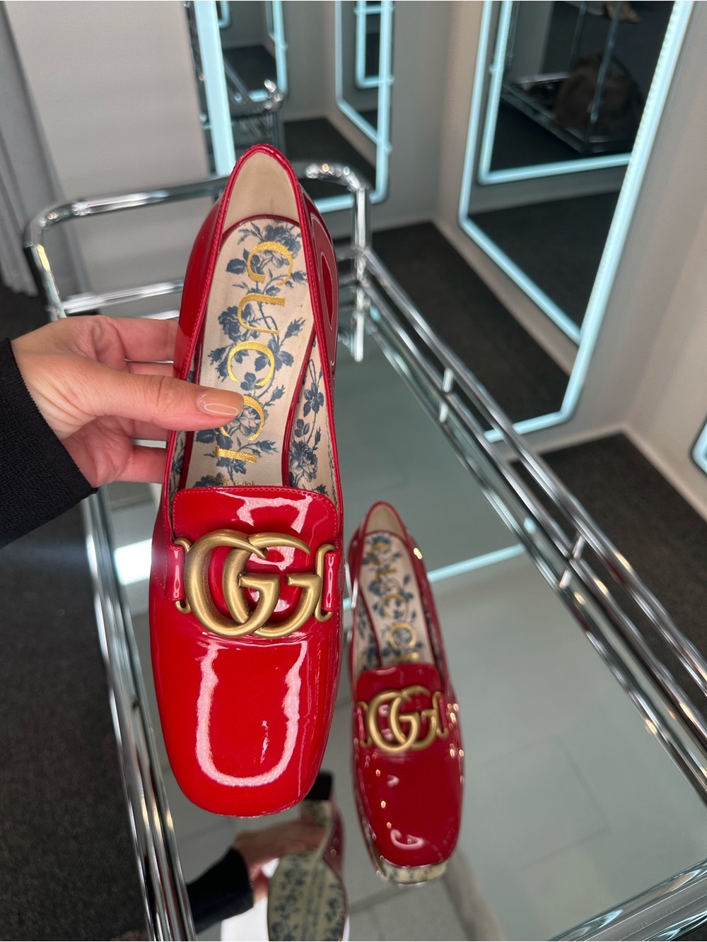 Gucci Marmont Victoire Mid-Heel Loafer